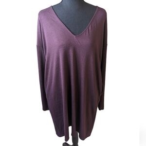 Aritzia Wilfred Free  Gail dress in eggplant.   size M. Boho, minimalist mini